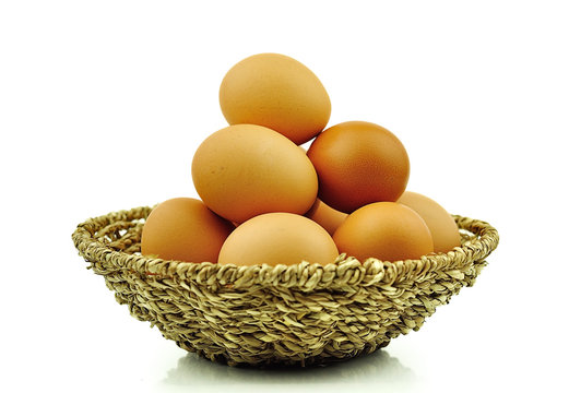 eggs isolated on white background.