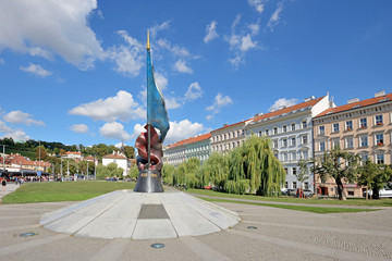 Monument to the fallen soldiers in World War II .Czech Republic, Prague - obrazy, fototapety, plakaty