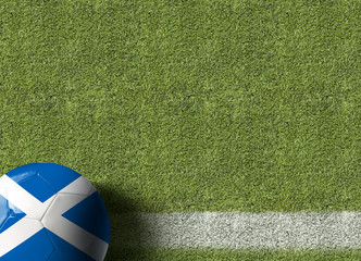 Scotland Ball in a Soccer Field