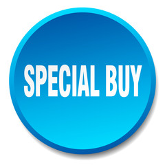 special buy blue round flat isolated push button