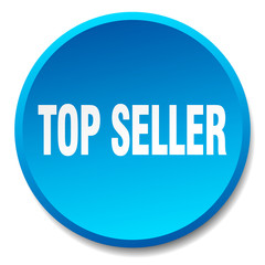 top seller blue round flat isolated push button