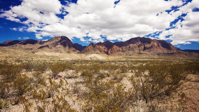 The Chisos Mountains in Big Bend National Park, Texas, timelapse