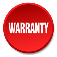 warranty red round flat isolated push button