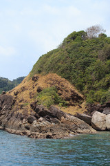 Naklejka premium rough stone on island