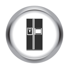 Two doors refrigerator sign simple icon on background