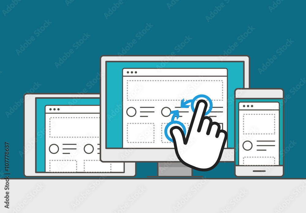 Poster adaptive web design on modern digital devices