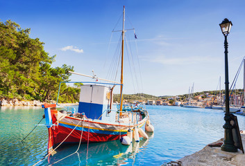 Beautiful bay of Gaios, Paxos island, Greece