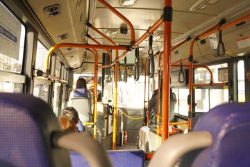 Obraz na płótnie Canvas in the bus