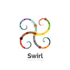 Vector swirl circle logo
