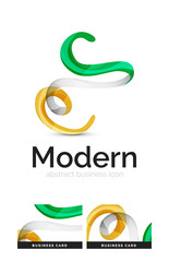 Ribbon swirl business logo