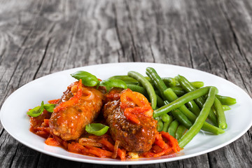 Delicious Meat Cutlets stewed with tomato sauce