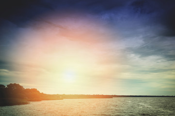  Baltic sea at the sunset