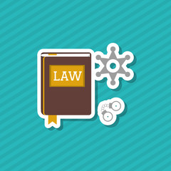 Law and Justice book design, vector illustration