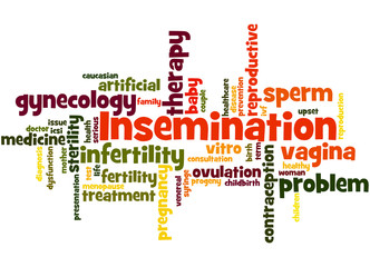 Insemination, word cloud concept