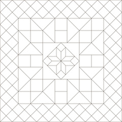 Coloring book for kids. Geometric pattern. Vector.