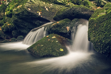 Detail on a Flowing Stream in Rock