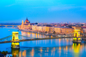 Fototapeta na wymiar Budapest at sunset, Hungary