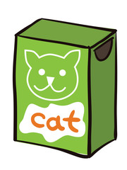 Vector drawing of food for cats