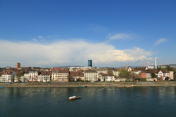 Fototapeta na wymiar River Crossing in Basel