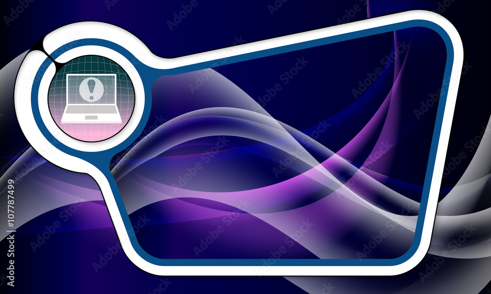 Aufkleber abstract box with an internal frame for your text and laptop