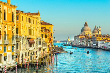 Fototapeta premium Grand Canal and Basilica Santa Maria della Salute, Venice, Italy