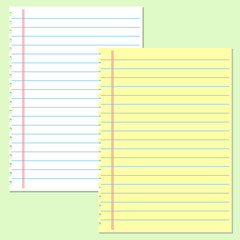 yellow and white lined paper