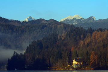 Fototapeta premium Lake Bled and the Triglav, Bled, Slovenia