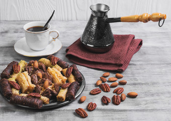 Baklava walnut food photo