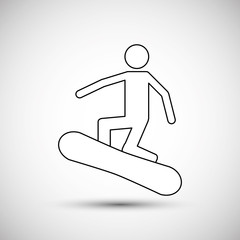 Fototapeta premium snowboard sport design, vector illustration