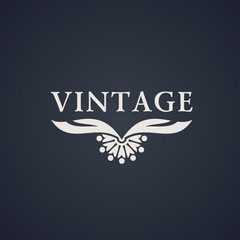 Vintage luxury emblem. Elegant Calligraphic vector logo