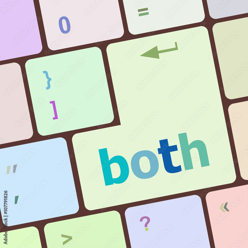 Poster border button on computer pc keyboard key vector illustration
