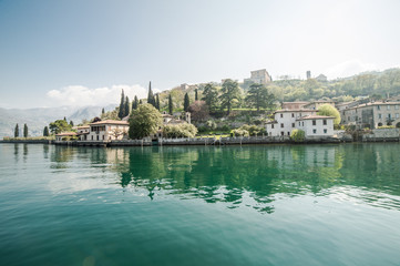Obraz premium lago d'Iseo e Monte isola