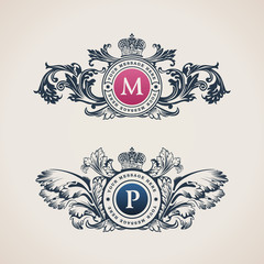 Vintage Decorative Elements Flourishes Calligraphic Ornament