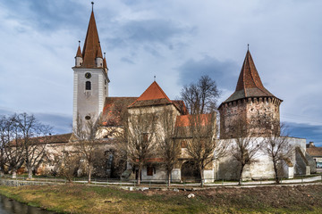 Fototapeta na wymiar Fortified church of Cristian,Sibiu, Romania