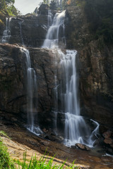 Beautiful waterfall.  Ramboda Falls waterfall in Sri Lanka