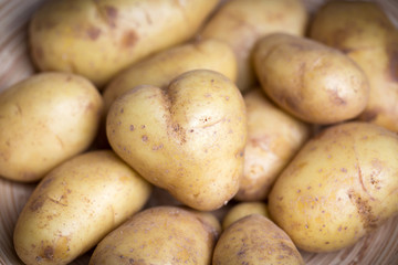 Herzförmige Kartoffel