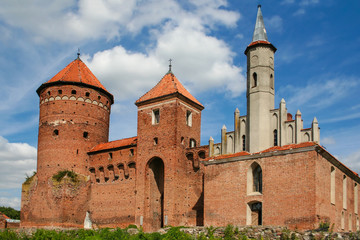 Fototapeta na wymiar Gothic Episcopal castle in Reszel. Poland.
