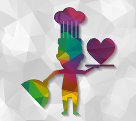 chef and love low poly