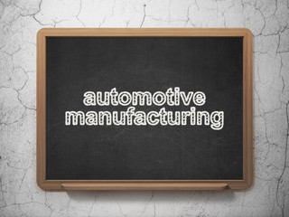 Industry concept: Automotive Manufacturing on chalkboard background
