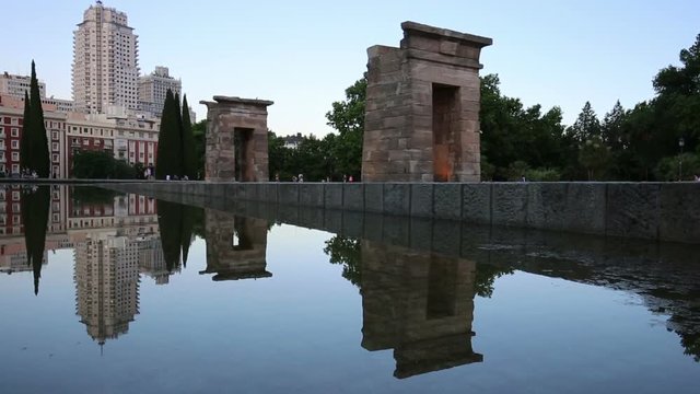 The el templo (temple of debod) monument in madrid