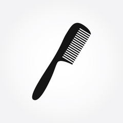 comb vector icon - black illustration