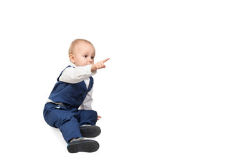 Boy points his forefinger