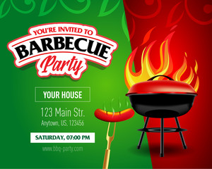 Barbecue party design,  Barbecue invitation. Barbecue logo. BBQ template menu design. Barbecue Food flyer. Barbecue advertisement. Barbecue ad design.