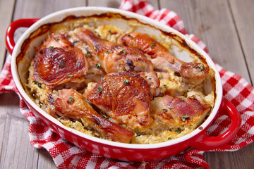 Baked chicken legs with honey