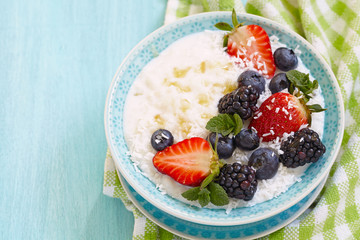 Rice porridge with coconut milk