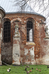Burned  church of St. Michael  in Stara Sil, Ukraine