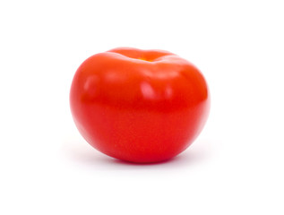 red tomato isolated on white