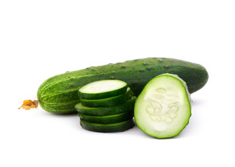  cucumber on white background