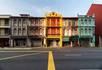 Papier Peint photo Lavable Singapour Bâtiment de style chinois à Chinatown à Singapour