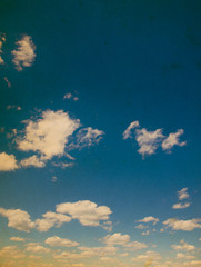 Fototapeta na wymiar Retro sky and clouds background.